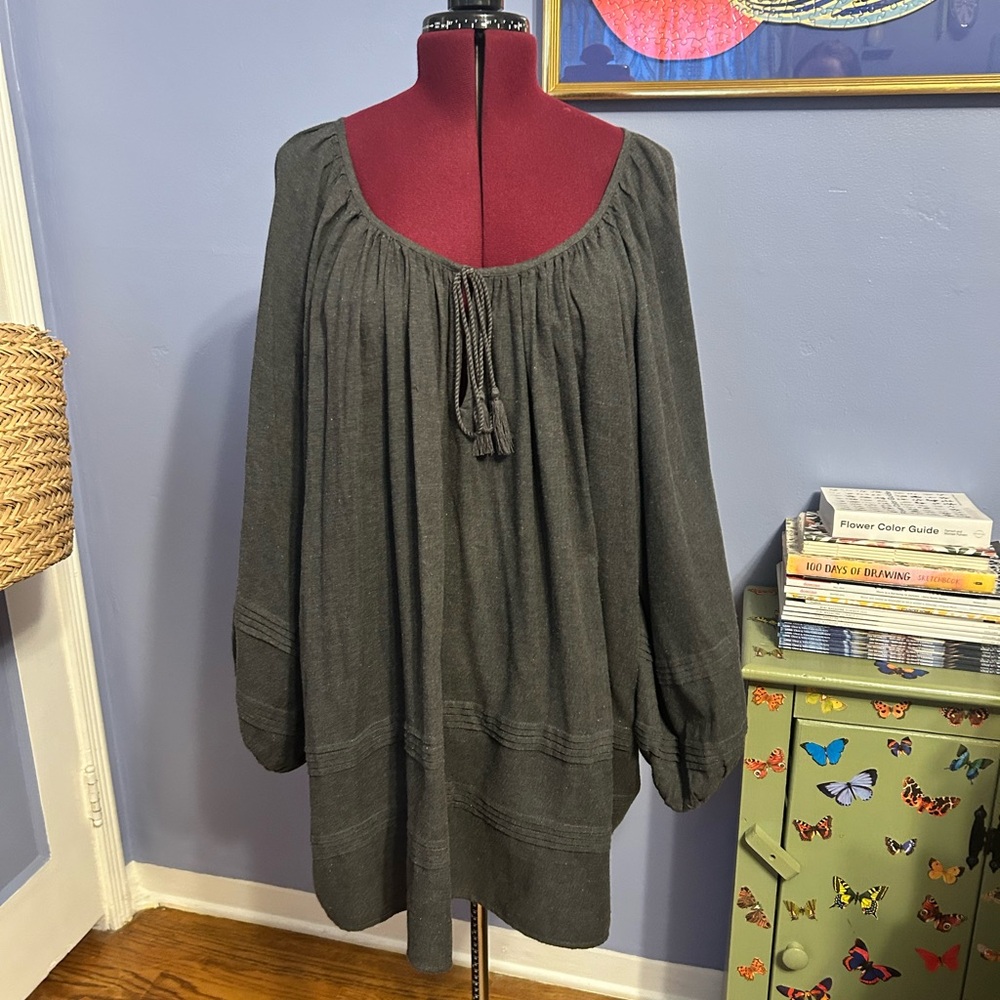 Mes Demoiselles Dark Gray Tunic with Tassells
